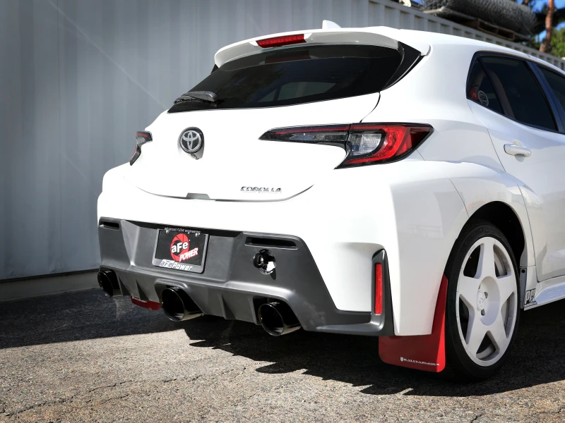 aFe 23-24 Toyota GR Corolla L3 1.6L (t) Gemini XV 3 Zoll auf 2-1/2 Zoll Kat-Abgasanlage mit schwarzen Endrohren
