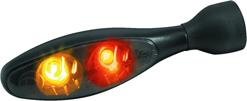 Kuryakyn Micro 1000 Dual Function Rücklicht Rot/Rot/Ambersatin Schwarz
