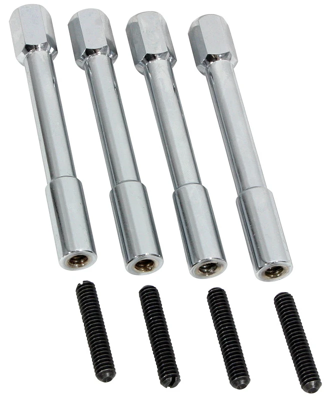 Moroso Ventildeckel Sechskantmutter – 1/2 Zoll Kopf – 3-7/8 Zoll – Stahl – verchromt – Set 4 Stück