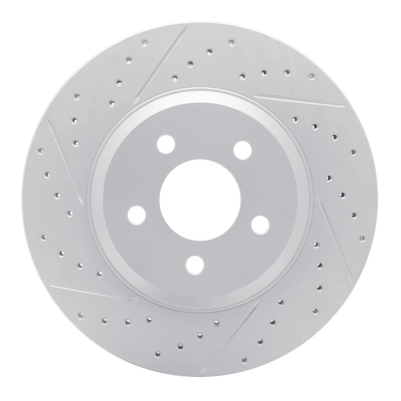 DFC 05-14 Ford Mustang Front Left Drilled & Slotted Geoperformance Rotor