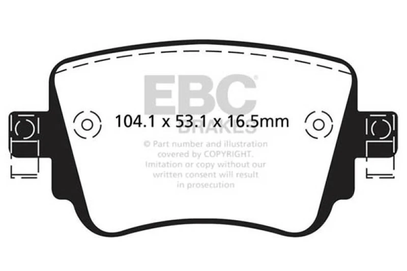 EBC 15-21 Volkswagen GTi 2.0 Turbo Yellowstuff Rear Brake Pads