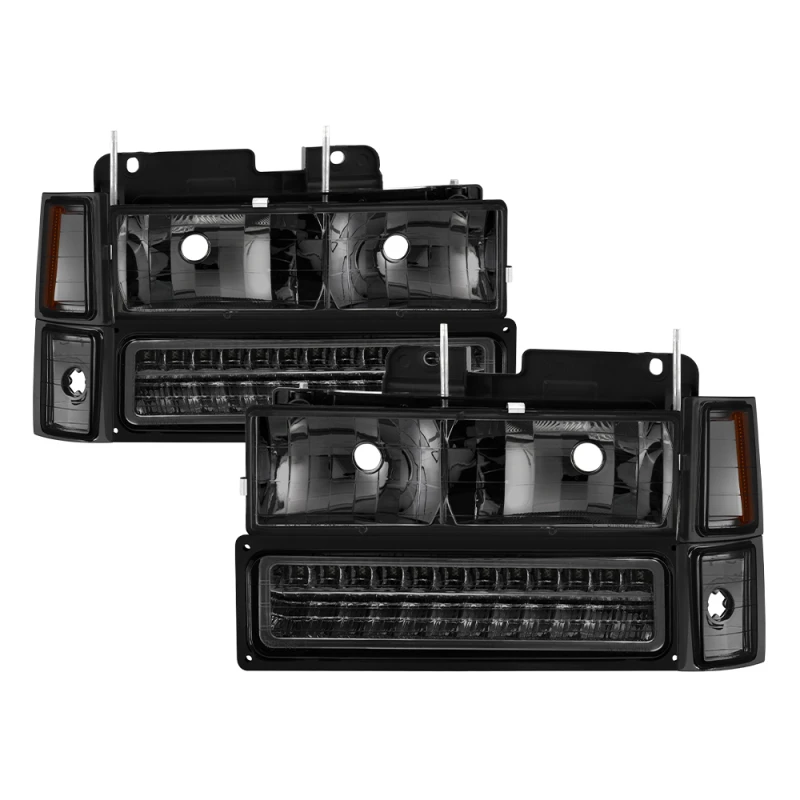 spyder_5069566-6794c580b7fce Xtune 92-94 Blazer Full Size Corner/LED Bumper Headlights Smoke HD-JH-CCK88-LED-AM-SM-SET