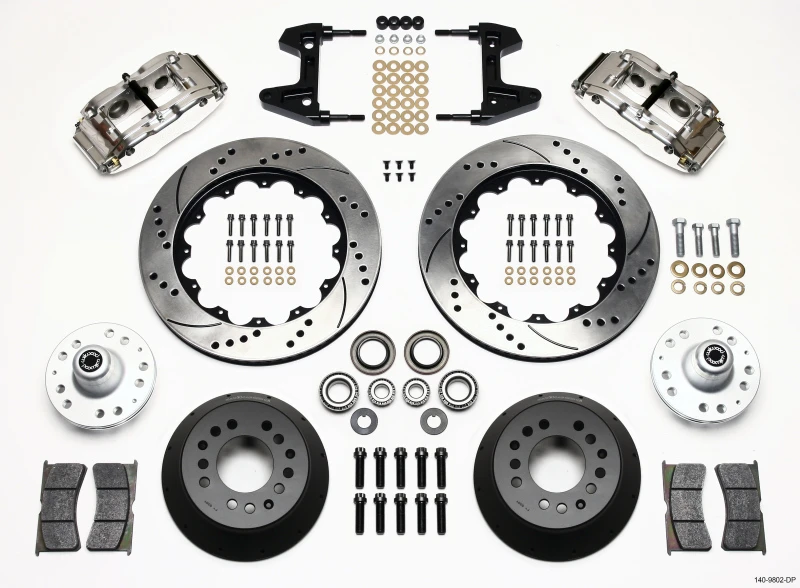 Wilwood Narrow Superlite 6R Vorderes Naben-Kit 14,00 Zoll Bohrpol. 74-80 Pinto/Mustang II Disc-Spindel nur