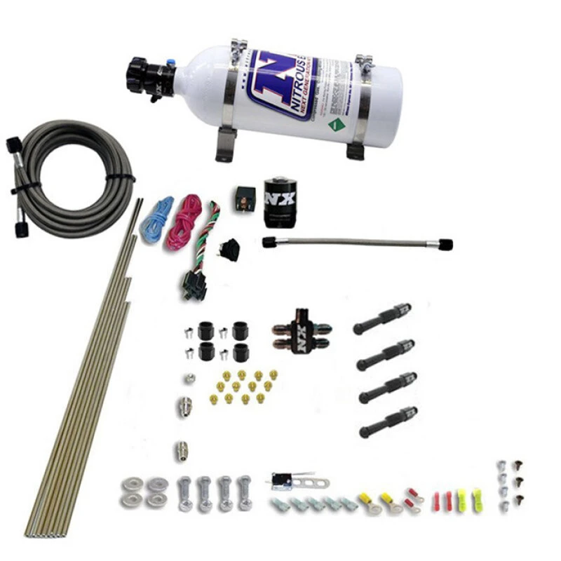 Nitrous Express Dry Direct Port Nitrous Kit 4 Cyl w/5lb Bottle