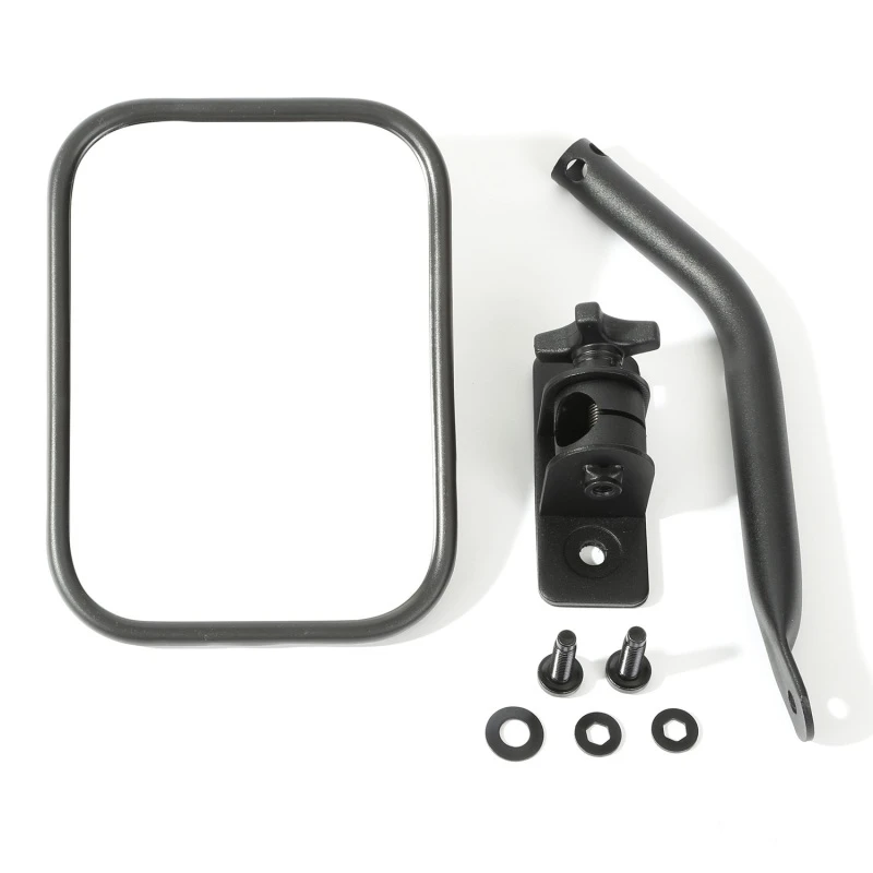 Rugged Ridge 97-18 Jeep Wrangler Texturiertes Schwarzes Rechteckiges Schnelllösemirrors