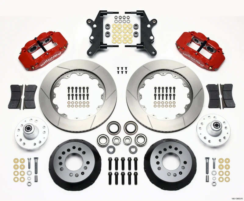 Wilwood Narrow Superlite 6R Vorderes Naben-Kit 14,00 Zoll Rot 60-68 Ford / Mercury Full Size / Galaxie