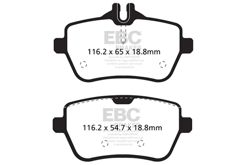 EBC 14+ Mercedes-Benz S550 4.7 Twin Turbo Yellowstuff Rear Brake Pads