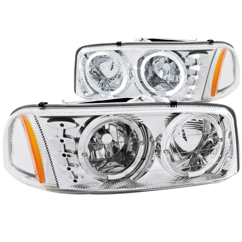 ANZO 1999-2006 Gmc Sierra 1500 Kristall-Scheinwerfer mit Halo und LED-Chrom