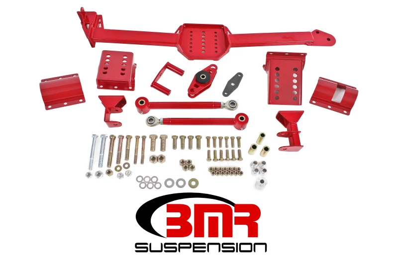 bmr-suspension_WL005R-679304bce9260 BMR 05-14 S197 Mustang Karosserie-Montage Watts Link Stangen-Ende/Poly mit einstellbaren Achsklemmen - Rot