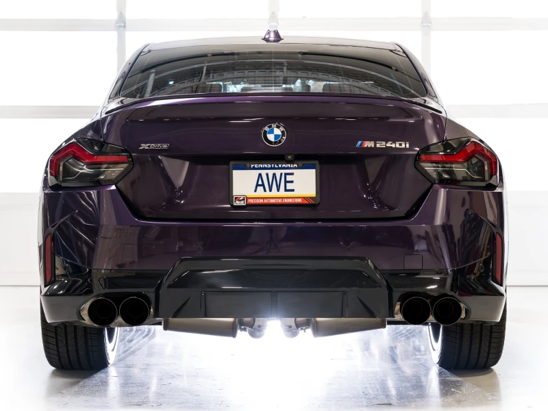 AWE Tuning 22-26 BMW M240i (G42) Track Edition Exhaust - Diamond Black Tips