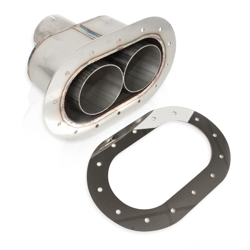 Stainless Works Oval Durch-Körper-Tipp mit Rohren