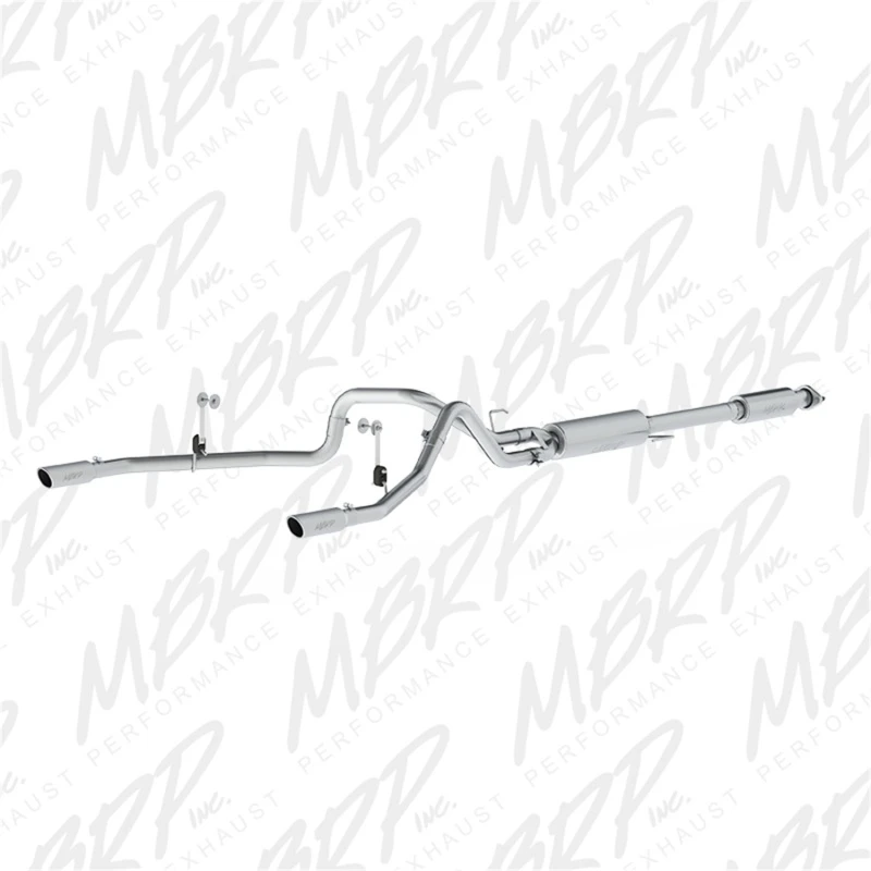 MBRP 2015 Ford F-150 5.0L 3in Cat Back Dual Split Rear Exit T409 Exhaust System