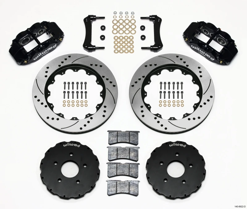 Wilwood Narrow Superlite 6R Vorderer Hut Kit 14,00 Zoll gebohrt 2005 bis Corvette C6
