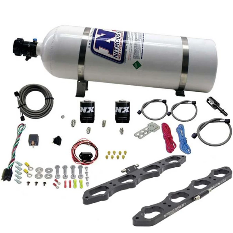 Nitrous Express Ford Coyote 5.0L V8 Nitrous Wet Port Plate Kit w/15lb Bottle