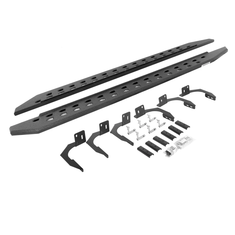 Go Rhino 10-22 Ram 2500/3500HD Crew Cab 4DR RB20 Slim Laufbrett-Kit (mit Halterungen) - Bedliner Ct