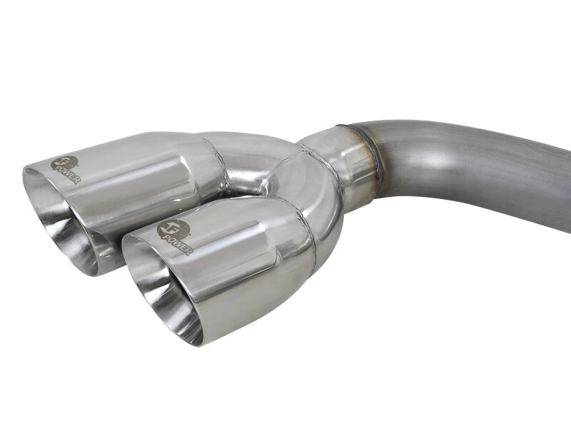 aFe Vulcan Serie 3in 304SS Auspuff Cat-Back mit polierten Endrohren 2019 GM Silverado / Sierra 1500 L4-2.7L (t)