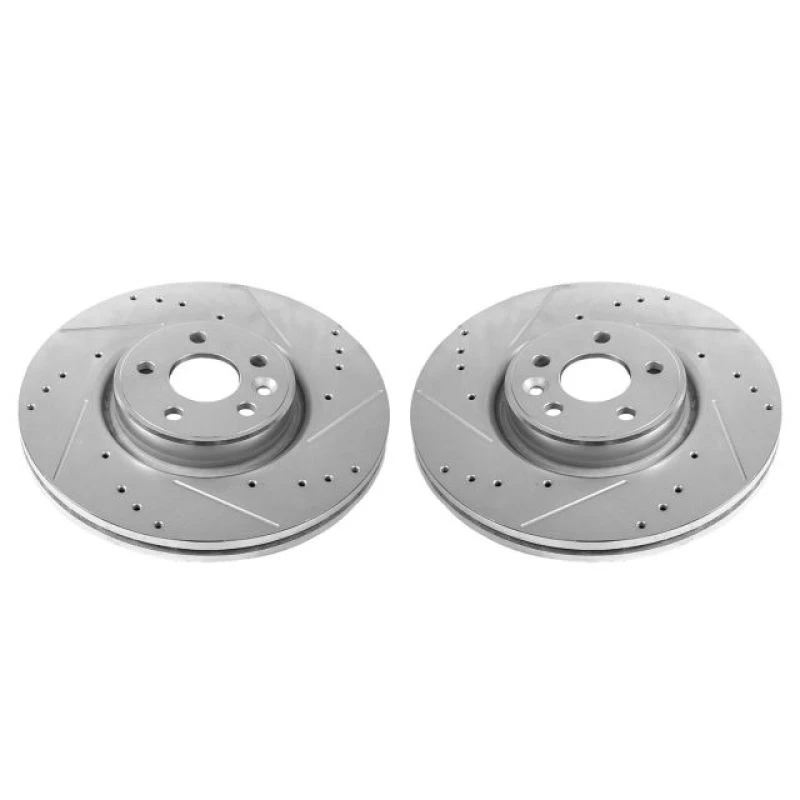 Power Stop 12-18 Volvo S60 Front Evolution Drilled & Slotted Rotors - Pair