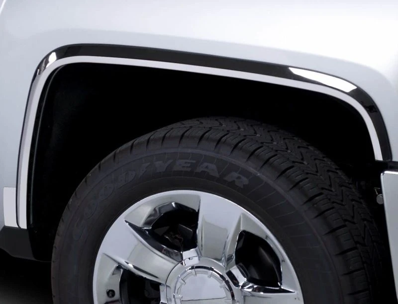 Putco 00-06 Chevrolet Suburban - Vollständig ohne Kotflügelverbreiterungen - 1,5 Zoll breiter Edelstahl-Kotflügel-Trim