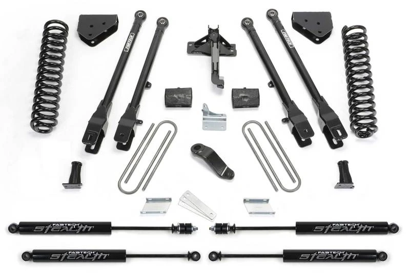Fabtech 08-16 Ford F350/450 4WD 8 Lug 6 Zoll 4Link-System mit Coils & Stealth