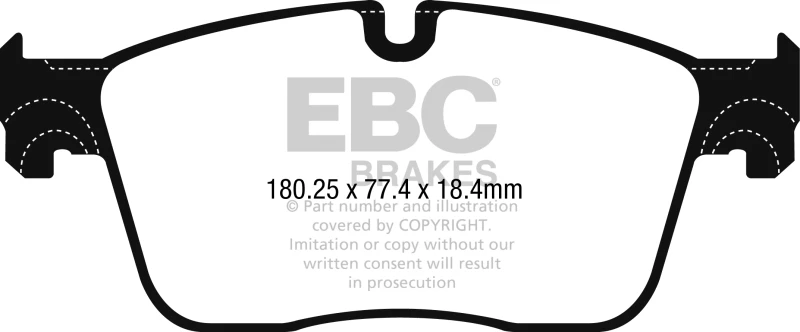 ebc_UD1861-6793204a0660a EBC 15-17 Jaguar XF 3.0L Redstuff Front Brake Pads
