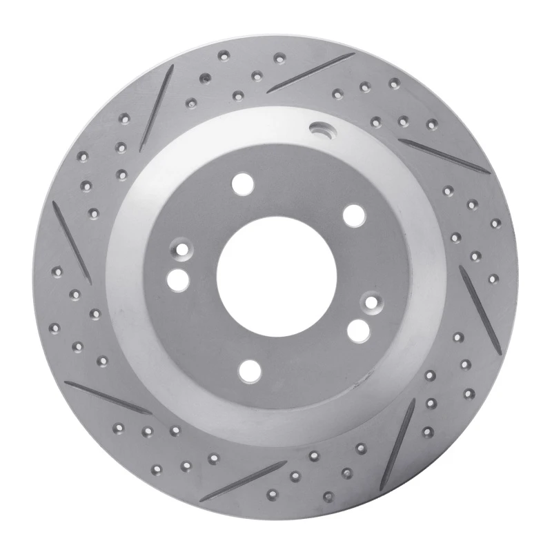 DFC 14-23 Hyundai Kona Rear Right Drilled & Slotted Geoperformance Rotor