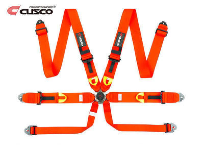 Cusco Universal 6 Point 3in Shoulder 3in Lap FIA Racing Harness - Red