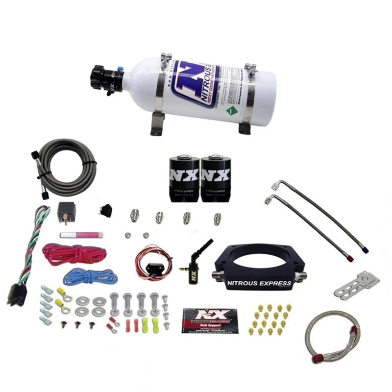 Nitrous Express 2014+ GM 6.2L LKW Nitrous Plate Kit (35-300PS) mit 5lb Flasche