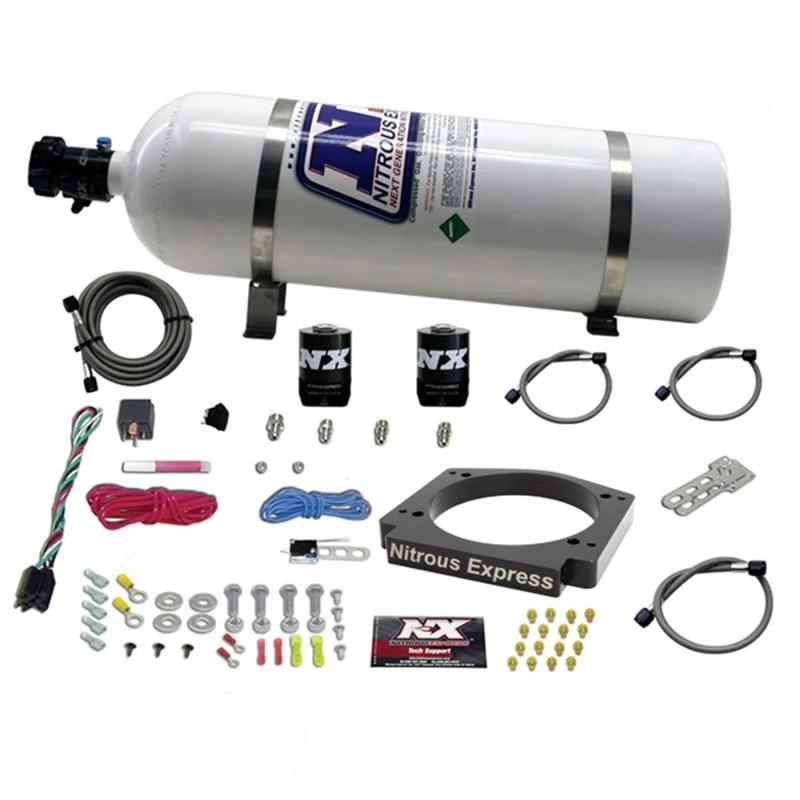 Nitrous Express GM LS 112mm Adapterplatten-Kit (100-400PS) mit 15LB-Flasche