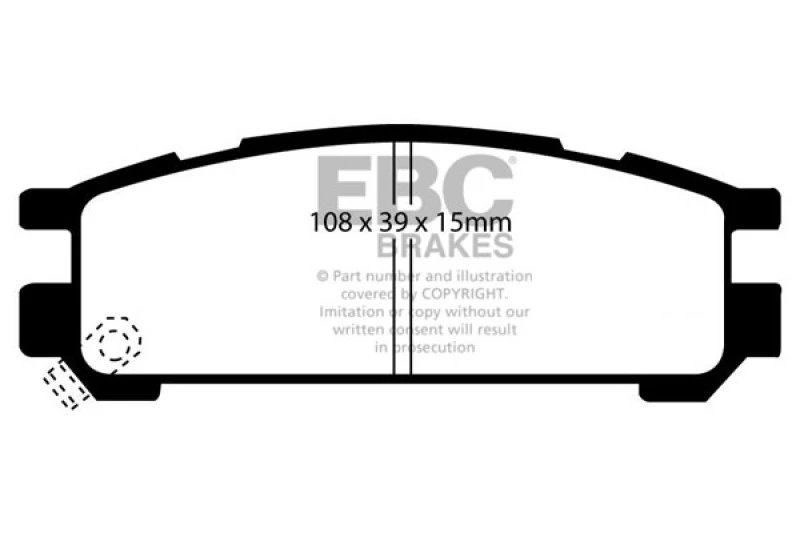 EBC 1.8 Greenstuff Rear Brake Pads for 93-96 Subaru Impreza
