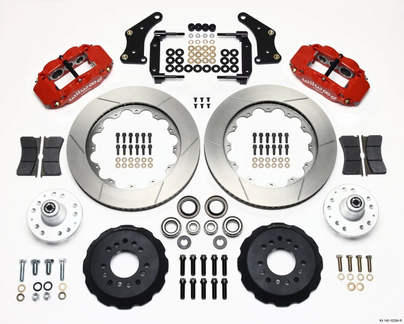 Wilwood Narrow Superlite 6R Vordere Naben-Kit 14,00 Zoll Rot Großer GM 57-70 Drop Spindel