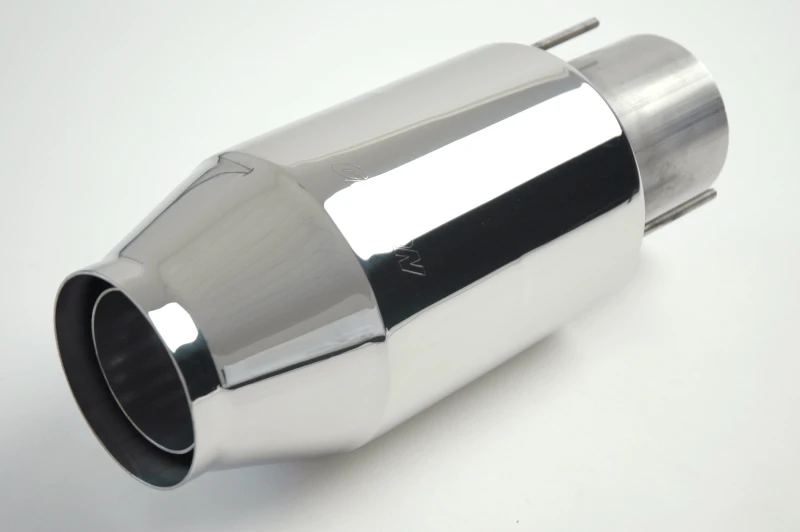 Gibson Marine Bullet-Schalldämpfer (Paar) Transom-Montage - 4 Zoll Einlass/11 Zoll Länge - Edelstahl