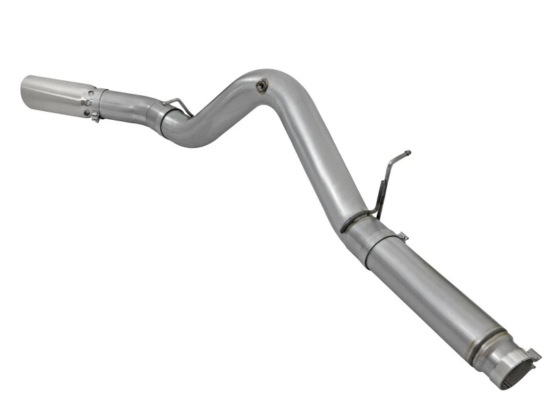 aFe LARGE Bore HD 5-Zoll-Auspuff DPF-Back SS mit Pol-Tipps 16-17 GM Diesel LKW V8-6,6L (td) LML/L5P