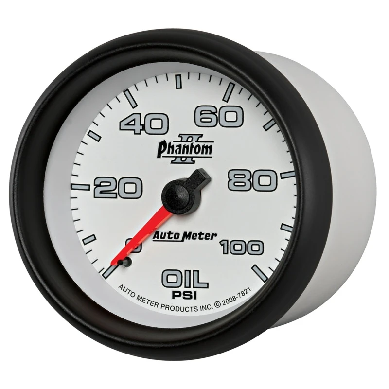 Autometer Phantom II 2-5/8in 100 PSI Mechanischer Öldruckmesser