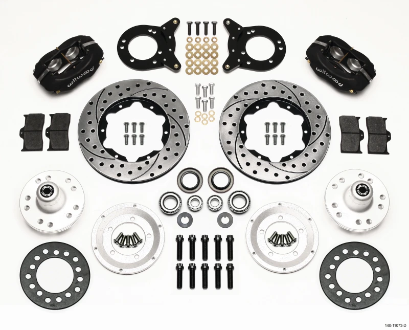 wilwood_140-11073-D-6795701d1957d Wilwood Forged Dynalite Vorderes Kit 11,00 Zoll gebohrt 1970-1973 Mustang Disc & Drum Spindel