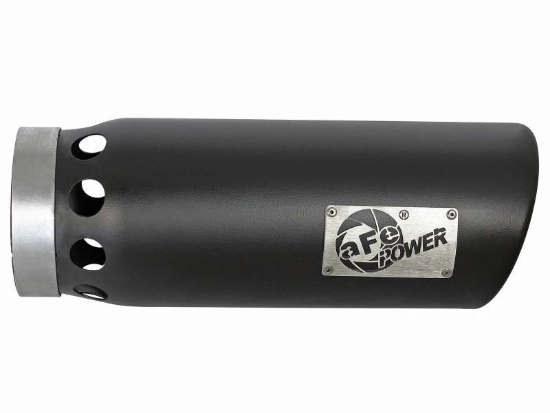 aFe MACHForce XP Cat-Back SS-304 5-Zoll-Intercooled-Endschalldämpfer 5-Zoll-Einlass x 6-Zoll-Auslass x 16-Zoll-Länge Rechts Schwarz
