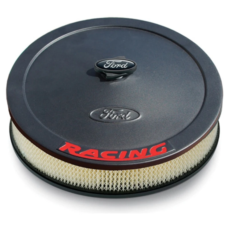 Ford Racing Luftfilter-Kit - Schwarz Crinkle-Finish mit rotem Emblem