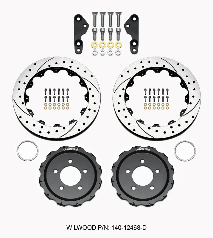 Wilwood Pro-Matrix Hinterrad-Kit gebohrt 05-12 Mustang GT (2-teilig Hat/Rtr)