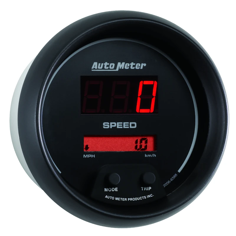 Autometer Sport-Comp Black 3 3/8in 160 MPH Digital Speedo Gauge