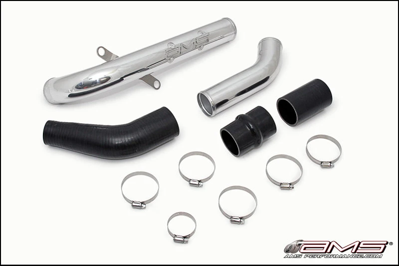 AMS Performance Oberes Intercooler-Rohr - Schwarz Pulverbeschichtet für 08-15 Mitsubishi EVO X