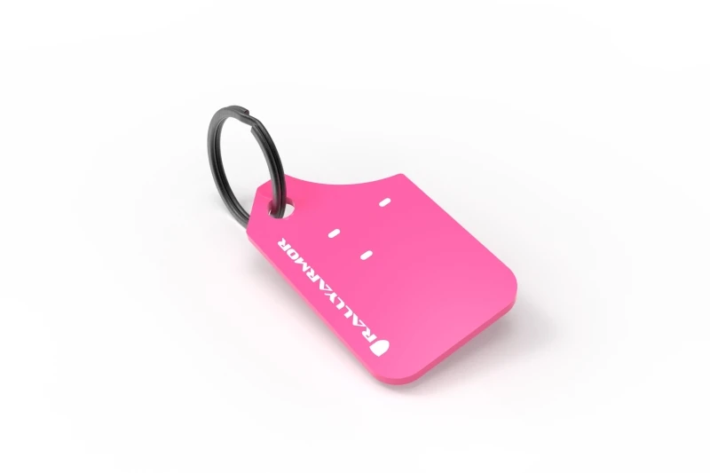 rally-armor_RAKEYCHNPK-6795aa9173e06 Rally Armor Rosa Schlüsselanhänger Weißes Logo