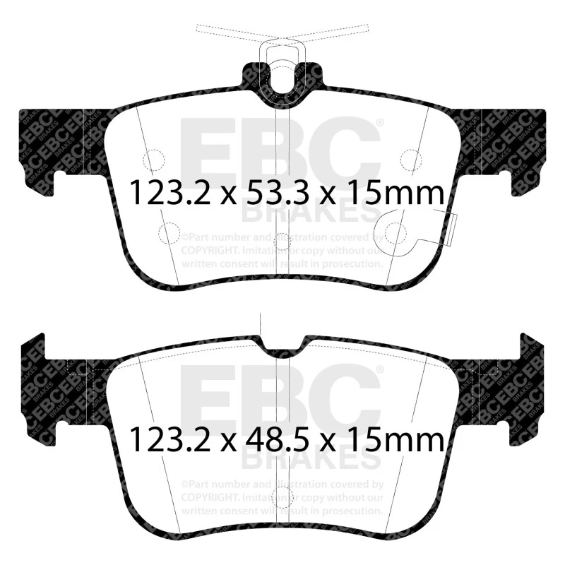 EBC 2013+ Lincoln MKZ 2.0L Hybrid Greenstuff Rear Brake Pads