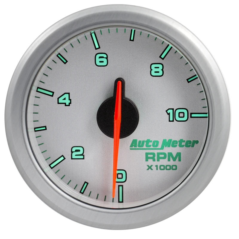 Autometer Airdrive 2-1/6in Tachometer Gauge 0-10K RMP - Silver