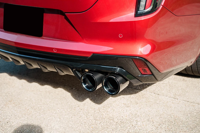 Corsa 3in Active Valve Axle-Back für 22-25 Cadillac CT4 V Blackwing - 4.5in Carbon Fiber Black Tip