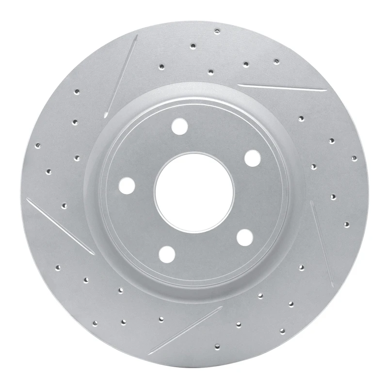 DFC 12-25 Chrysler Pacifica Front Right Drilled & Slotted Geoperformance Rotor