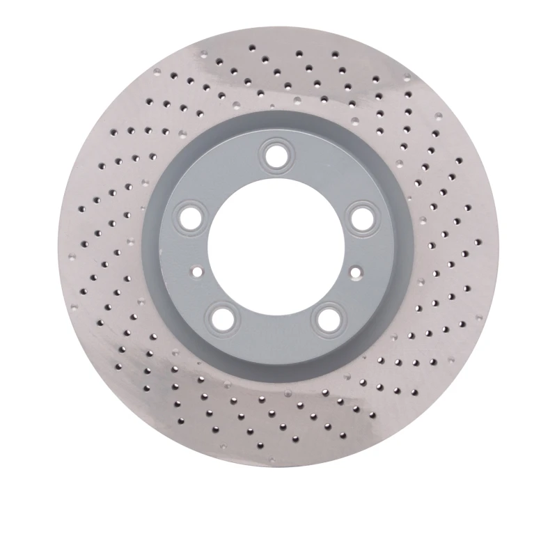 DFC 09-23 Porsche 718 Cayman Right Front Drilled Hi-Carbon Alloy Geomet Coated Rotor