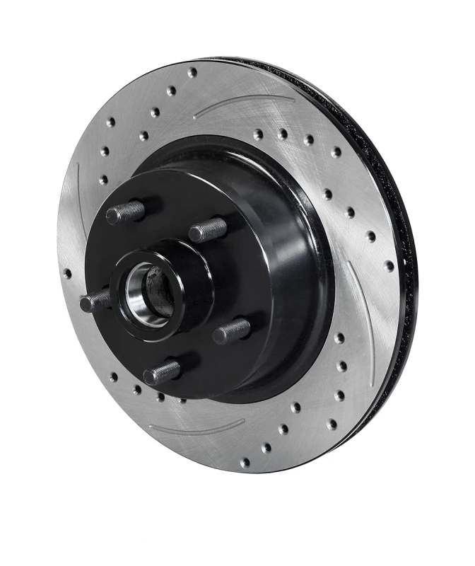 Wilwood 70-73 Ford Mustang 5x4.5 SRP Drilled Performance Front Rotor & Hat L/H - Black
