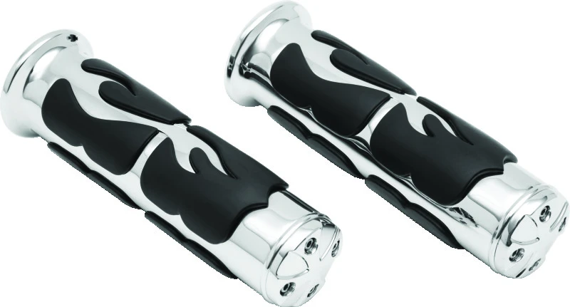 Kuryakyn ISO Flame Grips Metric Universal 1inch Chrome