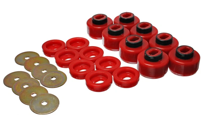 Energy Suspension 99-06 Silverado C1500/K1500 / 01-06 Silverado C2500/K2500 Rote Karosserie (Fahrerhaus) Halterungssatz