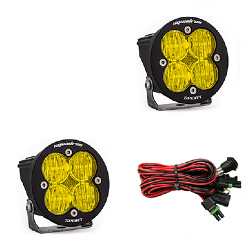 Baja Designs Squadron R Sport Wide Cornering LED Light Pods - Amber