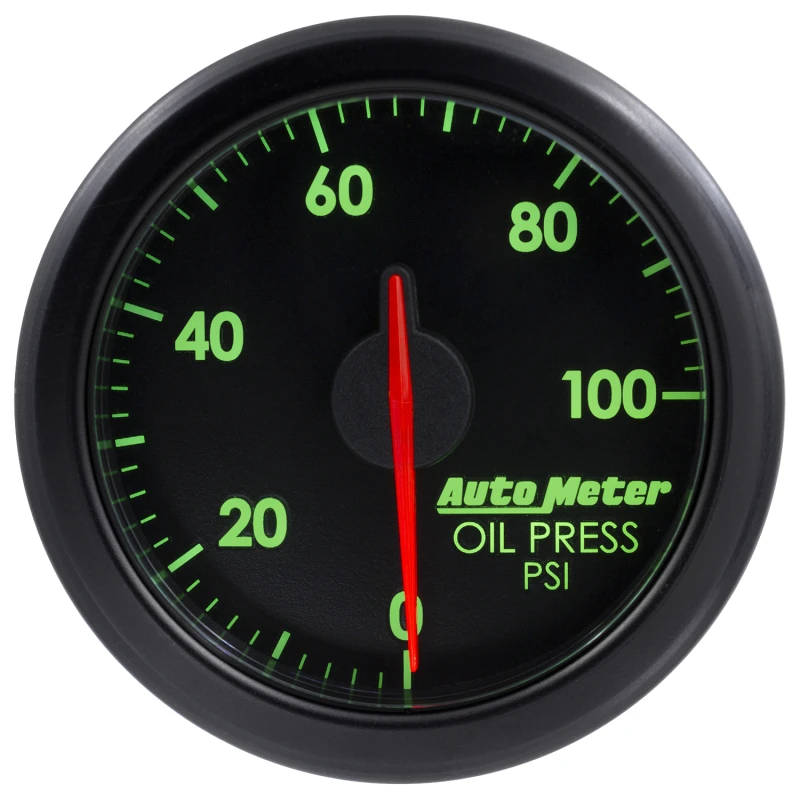 Autometer Airdrive 2-1/6 Zoll Öldruckanzeige 0-100 PSI - Schwarz